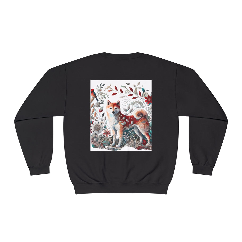 Floral Animal Print Crewneck Sweatshirt Letter C - Unisex ABC Design - InervoX