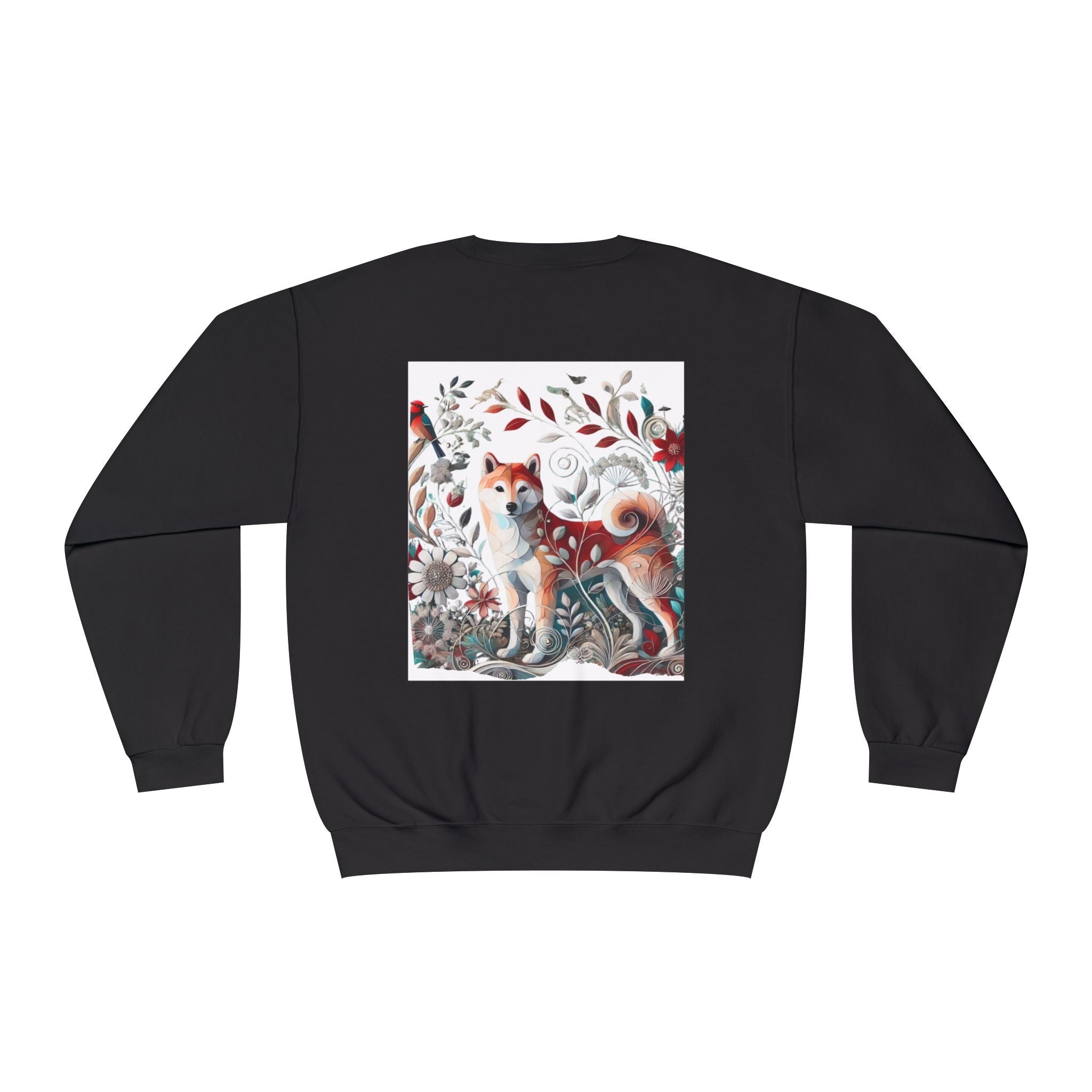 Floral Animal Print Crewneck Sweatshirt Letter C - Unisex ABC Design - InervoX