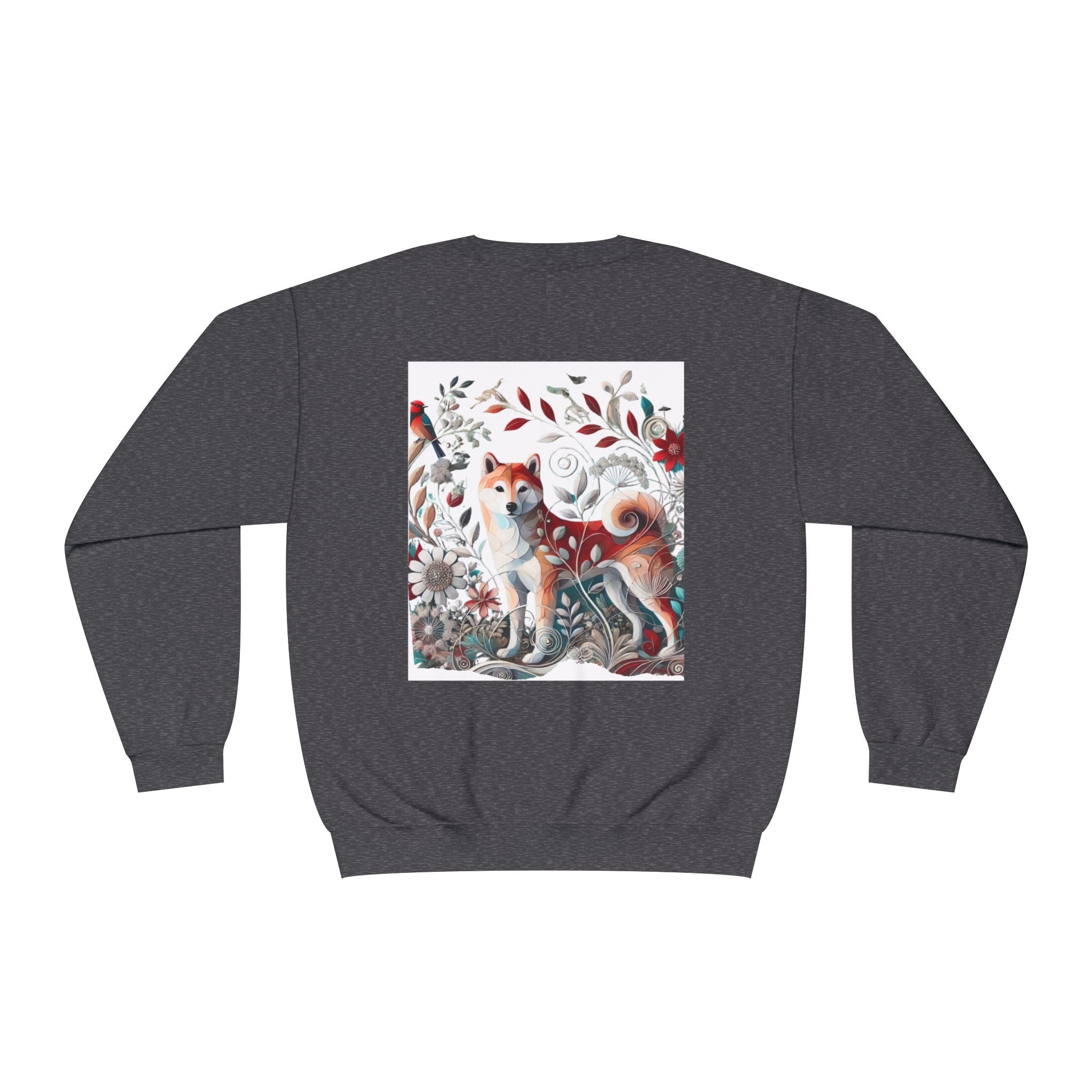 Floral Animal Print Crewneck Sweatshirt Letter C - Unisex ABC Design - InervoX