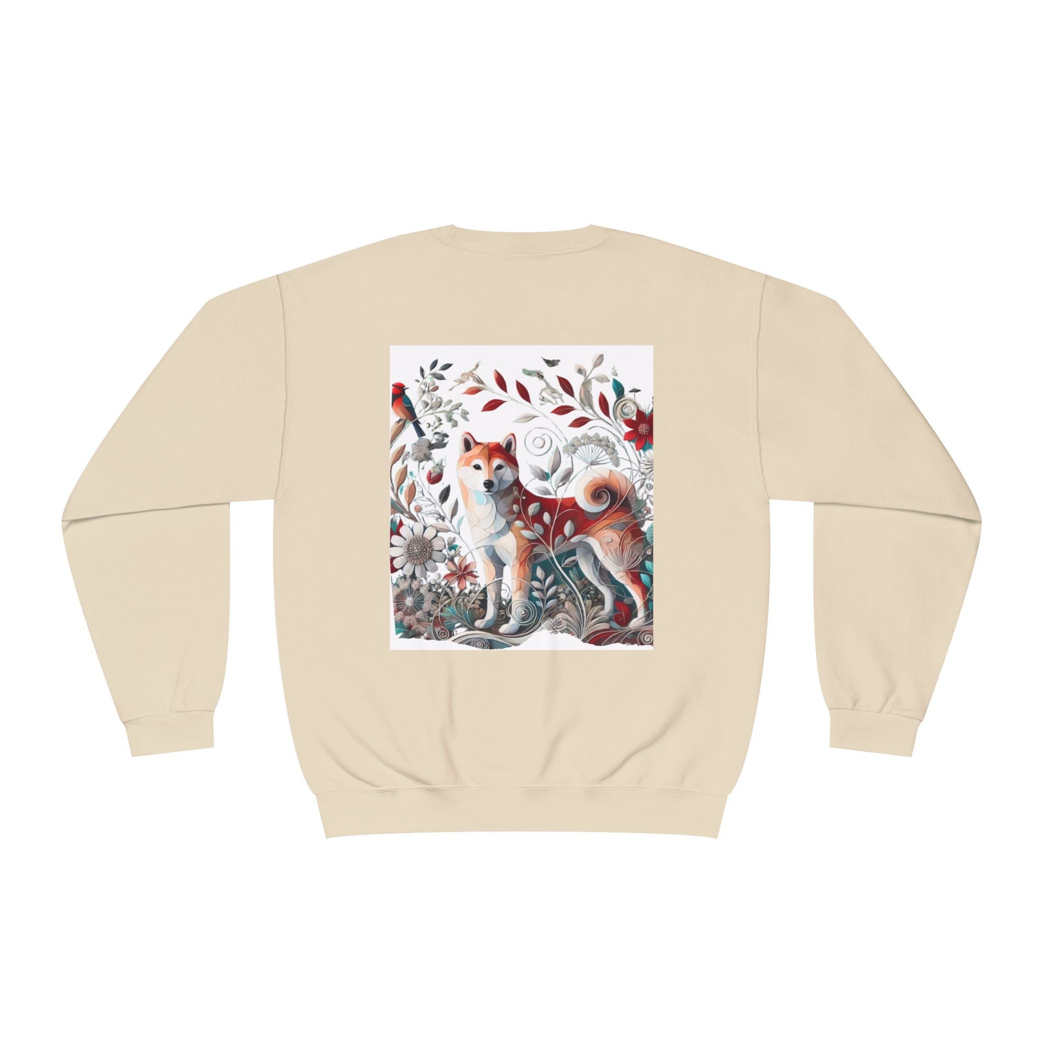 Floral Animal Print Crewneck Sweatshirt Letter C - Unisex ABC Design - InervoX
