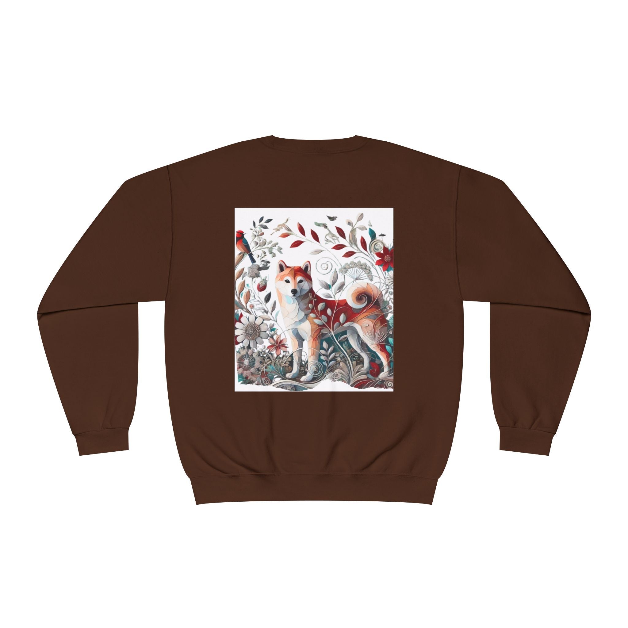 Floral Animal Print Crewneck Sweatshirt Letter C - Unisex ABC Design - InervoX