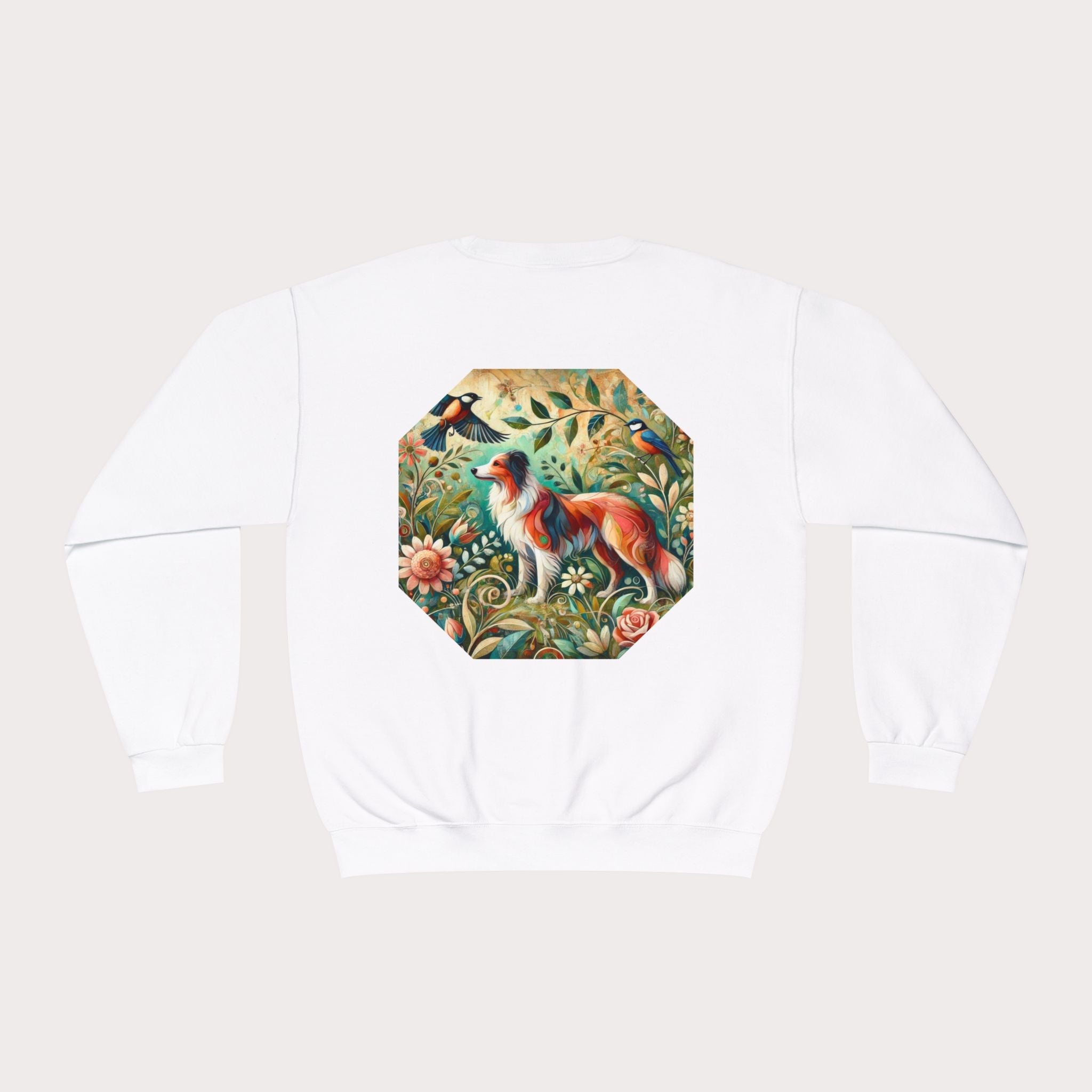 Floral Animal Print Crewneck Sweatshirt - Unisex ABC Design - InervoX