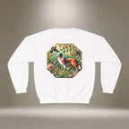 Floral Animal Print Crewneck Sweatshirt - Unisex ABC Design - InervoX