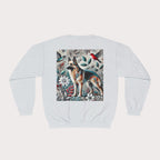 Floral Animal Print Crewneck Sweatshirt - Unisex ABC Design B - InervoX