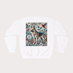 Floral Animal Print Crewneck Sweatshirt - Unisex ABC Design B - InervoX