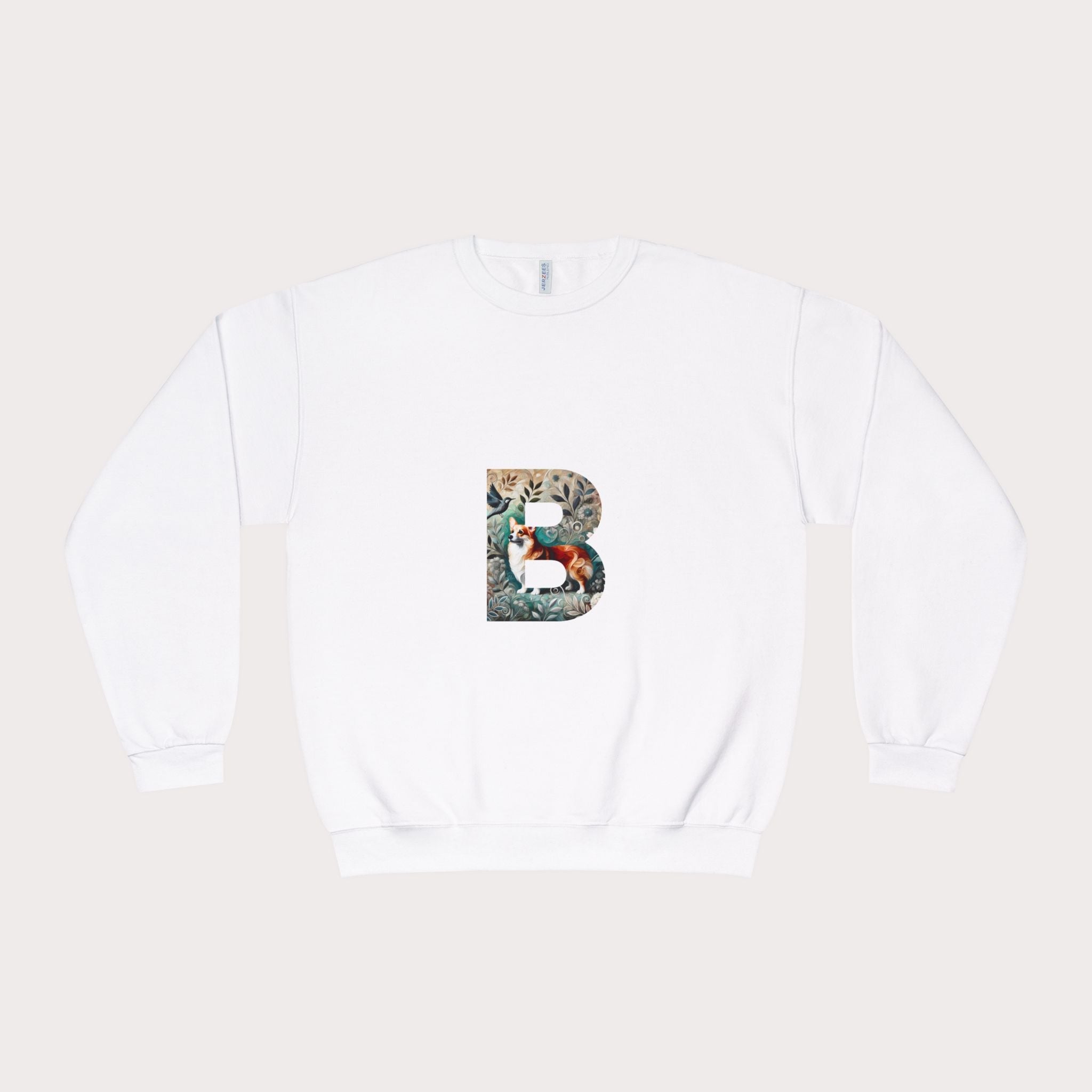 Floral Animal Print Crewneck Sweatshirt - Unisex ABC Design B - InervoX
