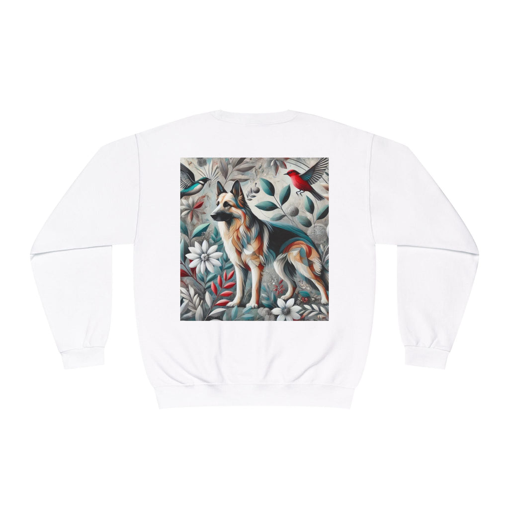 Floral Animal Print Crewneck Sweatshirt - Unisex ABC Design V2 Letter B - InervoX