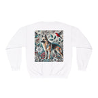 Floral Animal Print Crewneck Sweatshirt - Unisex ABC Design V2 Letter B - InervoX