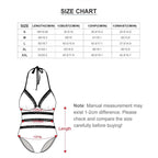 Halter One Piece Swimsuit for Women - Flower pattern - InervoX