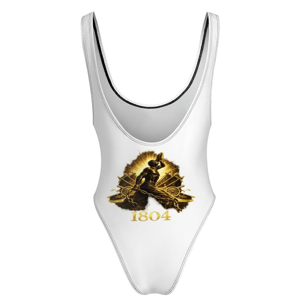 HighCut One Piece Swimsuit Women 1804 Neg Mawon Fusion - InervoX