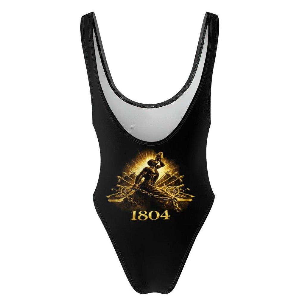 HighCut One Piece Swimsuit Women 1804 Neg Mawon Fusion - InervoX