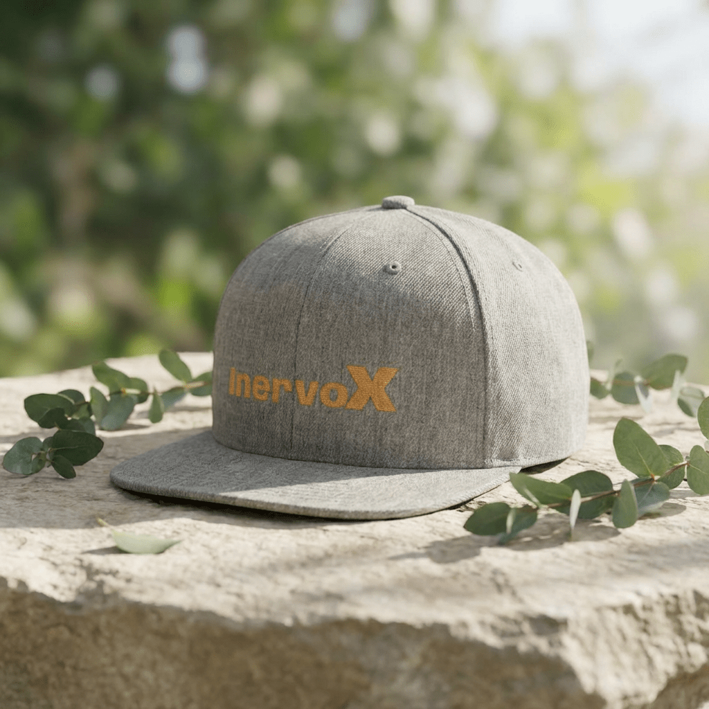 InervoX Minimal Logo Flat Bill Snapback Hat - Streetwear Cap - InervoX