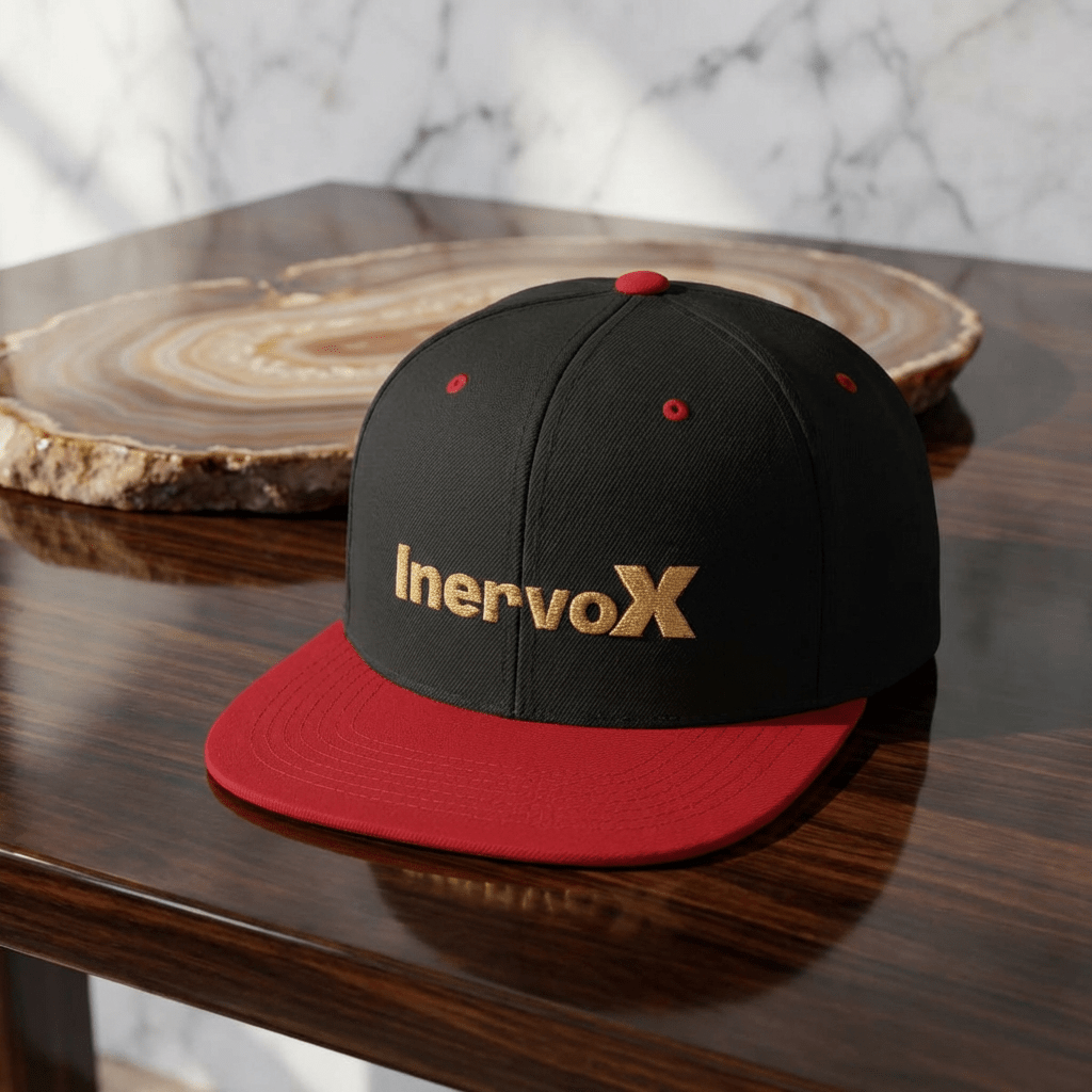InervoX Minimal Logo Flat Bill Snapback Hat - Streetwear Cap - InervoX