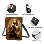 Leather Cell Phone Purse - Golden Neg Mawon Crossbody - InervoX