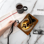 Leather Cell Phone Purse - Golden Neg Mawon Crossbody - InervoX