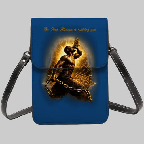 Leather Cell Phone Purse With Shoulder Strap 1804 Neg Mawon Fusion - InervoX
