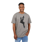 Men's Acid Washed Oversize Tee - Urban Style Graphic T-Shirt for Casual Wear- InervoX Edition 1 Neg Marron - InervoX