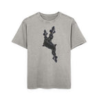 Mens urban t-shirt, acid washed tee, oversize graphic tee - InervoX