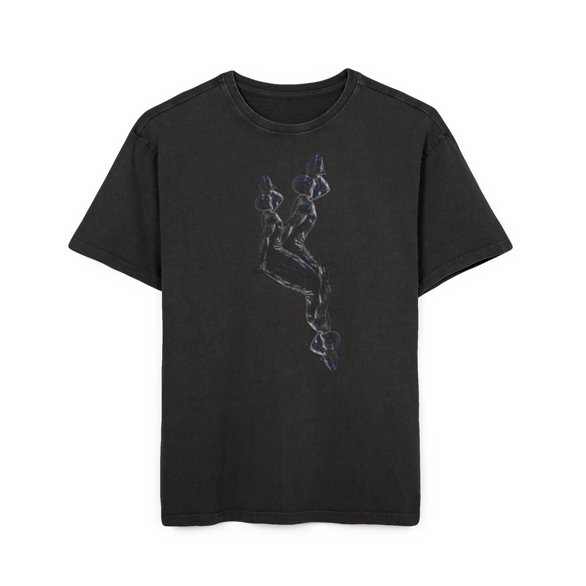 Mens urban t-shirt, acid washed tee, oversize graphic tee - InervoX