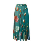 Midi Skirt with Pockets Flower design - InervoX