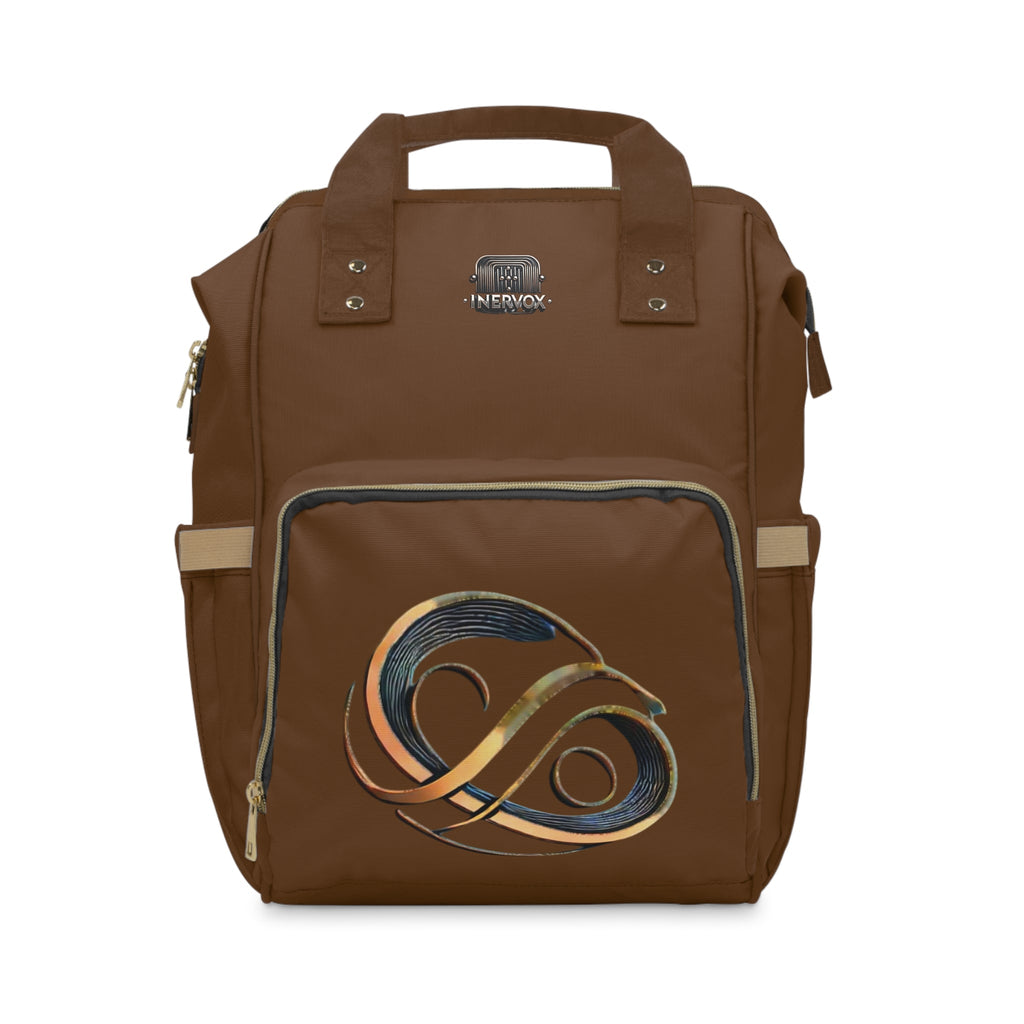 Multifunctional Diaper Brown Backpack- InervoX Edition whirl - InervoX