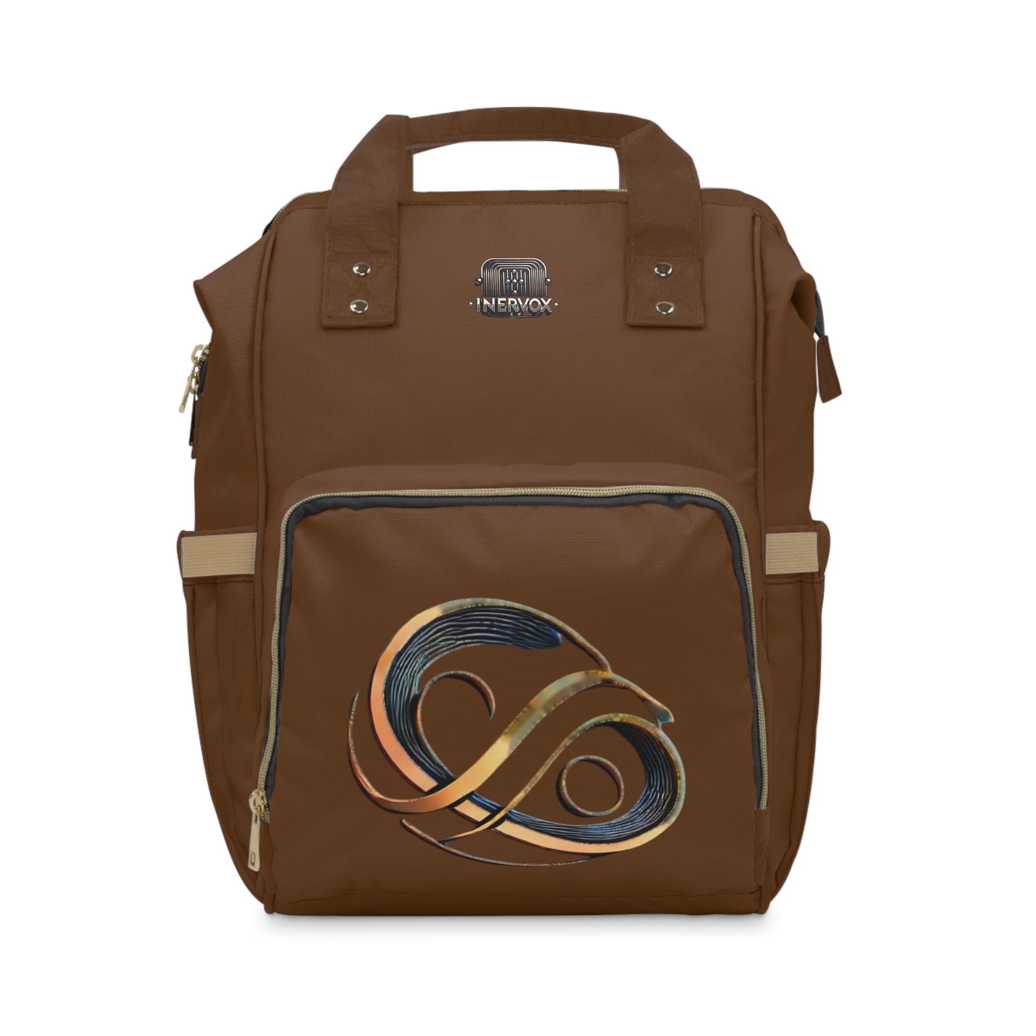 Multifunctional Diaper Brown Backpack- InervoX Edition whirl - InervoX