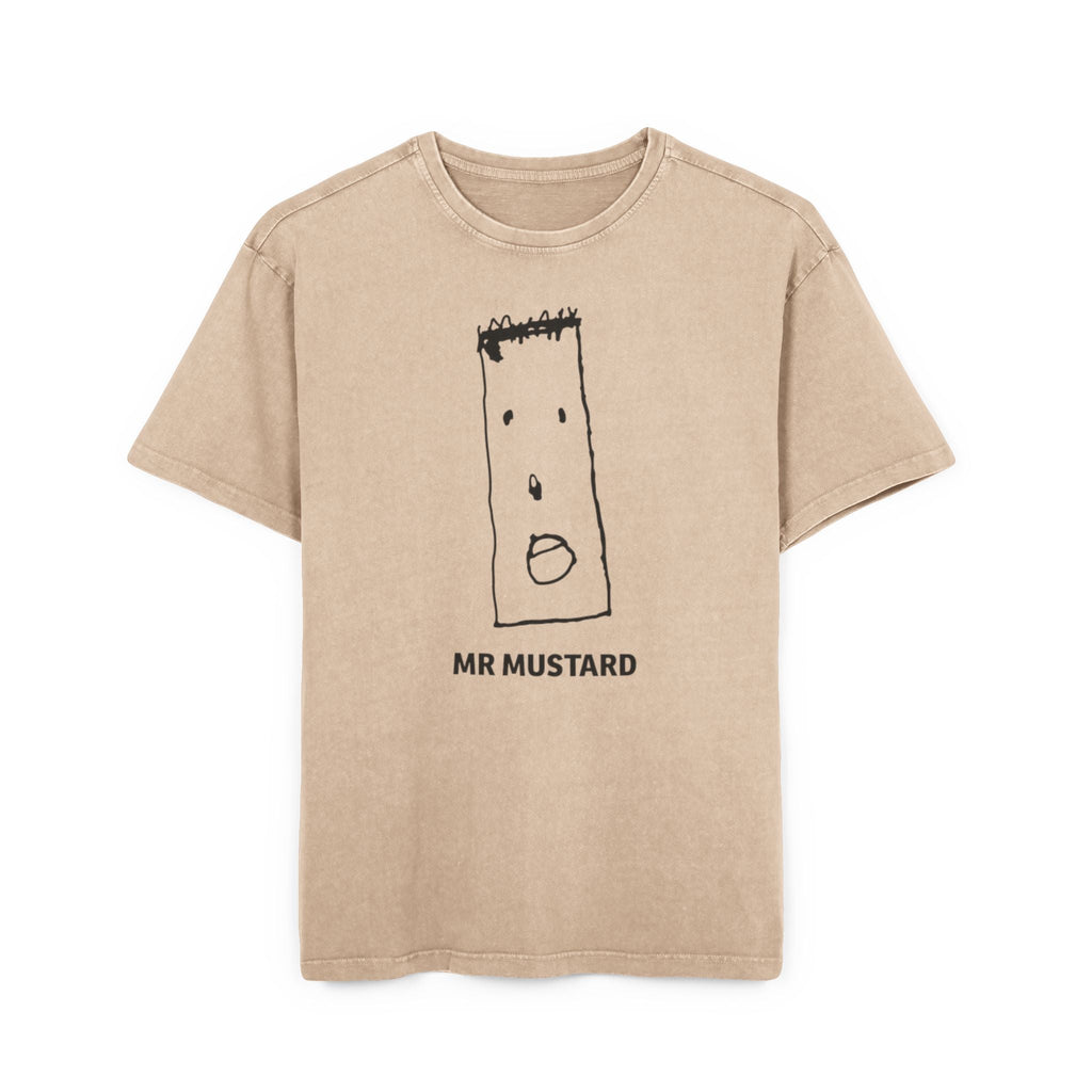 Oversize Tee - Mustard Urban Graphic T-Shirt for Men - InervoX
