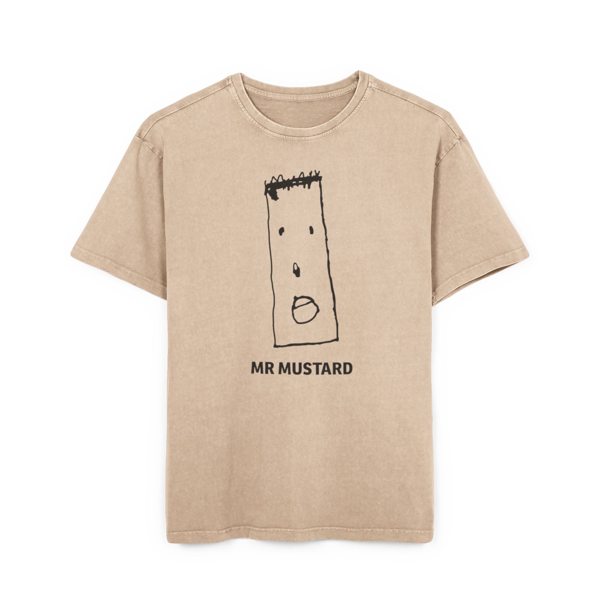 Oversize Tee - Mustard Urban Graphic T-Shirt for Men - InervoX