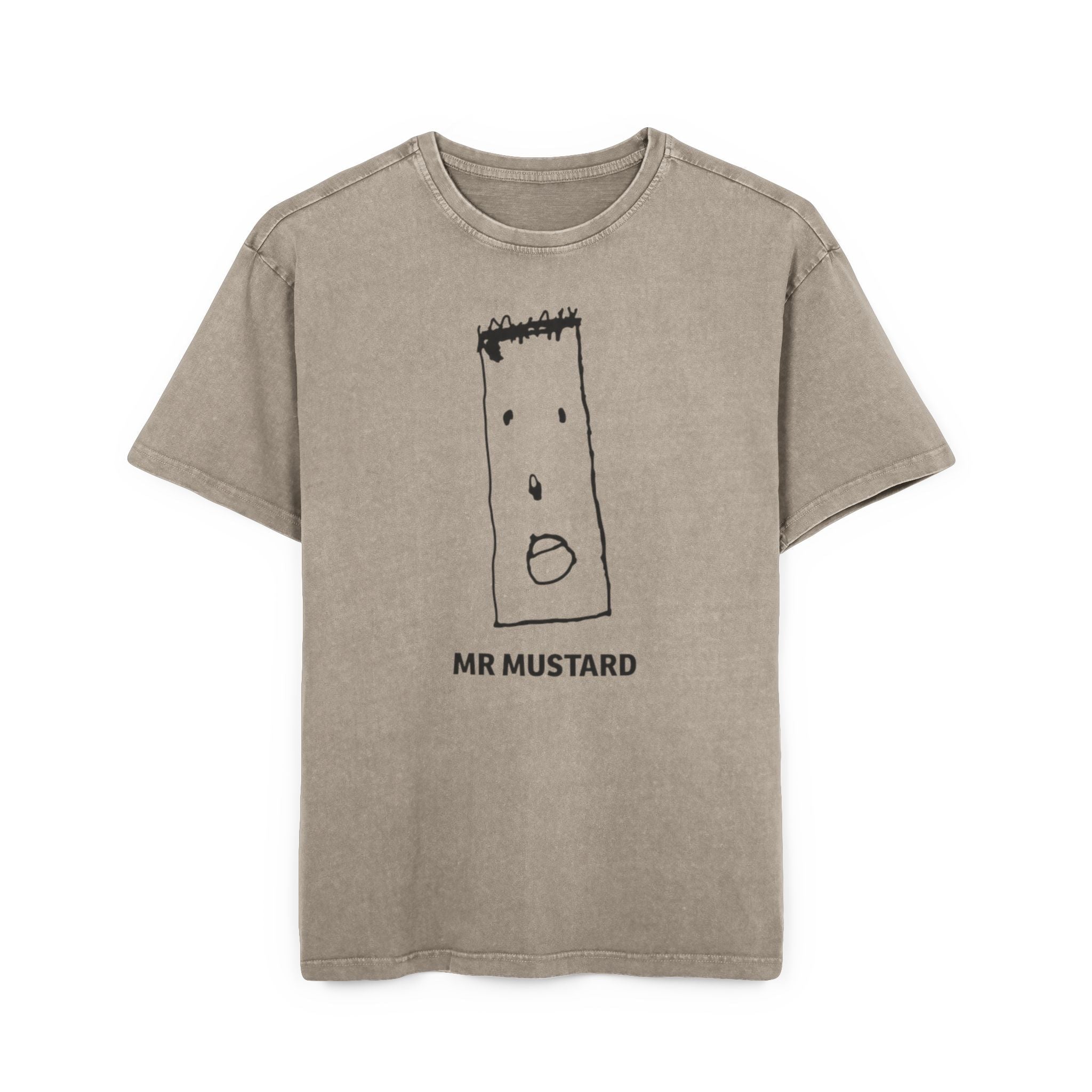 Oversize Tee - Mustard Urban Graphic T-Shirt for Men - InervoX
