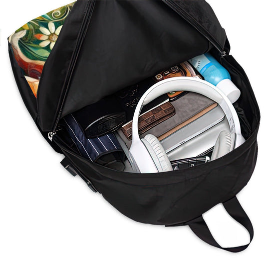 Oxford Travel Laptop Backpack with USB - Border Collie - InervoX