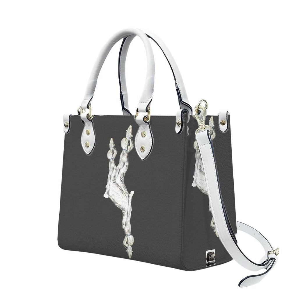 PU Tote Bag for Women Neg Marron Design V3 InervoX Logo - InervoX