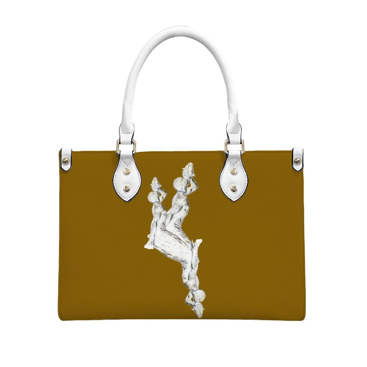 PU Tote Bag for Women Neg Marron Design V3 InervoX Logo - InervoX