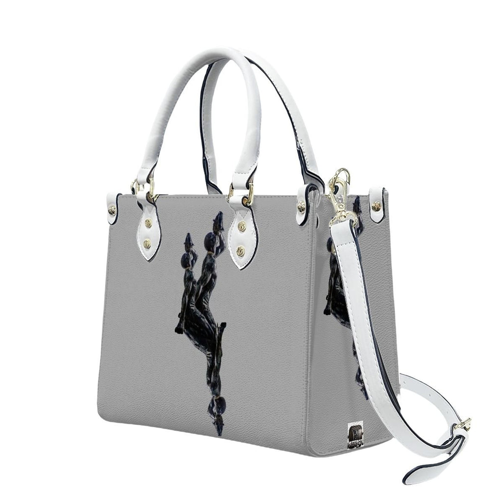 PU Tote Bag for Women Neg Marron Design V3 InervoX Logo - InervoX