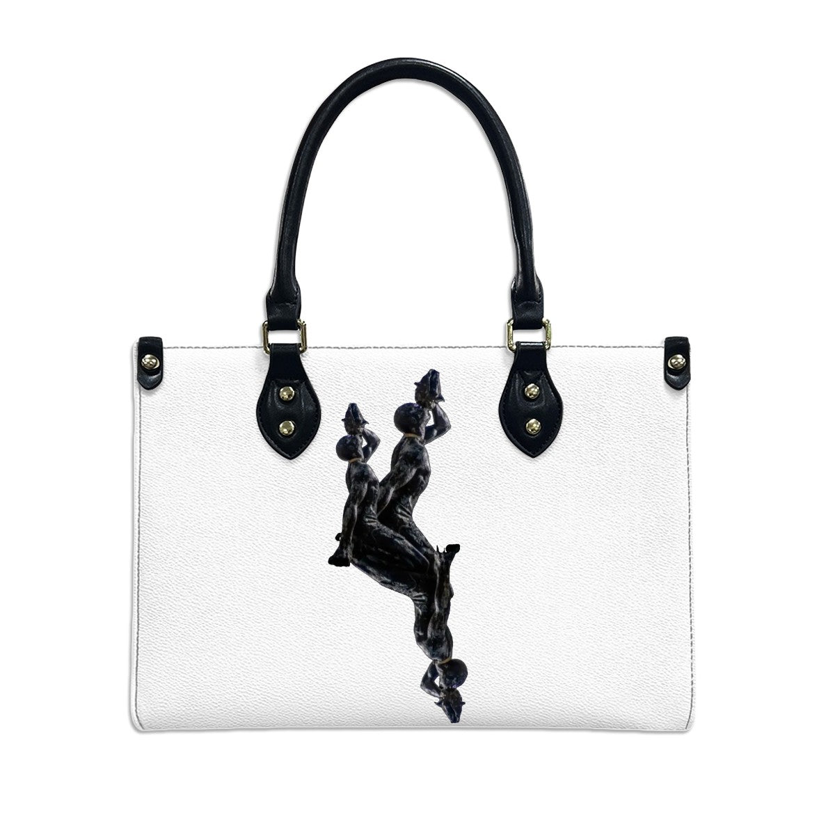 PU Tote Bag for Women Neg Marron Design V3 InervoX Logo - InervoX