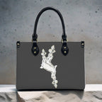 PU Tote Bag for Women Neg Marron Design V3 InervoX Logo - InervoX