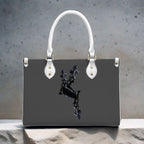 PU Tote Bag for Women with Artistic Neg Marron - InervoX