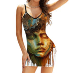 Short Spaghetti Strap Bodycon Dress V Collar Young boy vision - InervoX