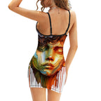 Short Spaghetti Strap Bodycon Dress V Collar Young boy vision - InervoX