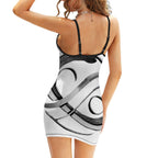 Short Spaghetti Strap Bodycon Dress Whirl design InervoX - InervoX