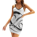 Short Spaghetti Strap Bodycon Dress Whirl design InervoX - InervoX