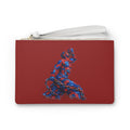 Spicy red Clutch Bag 'The Neg Mawon' Red & Blue Abstract - InervoX