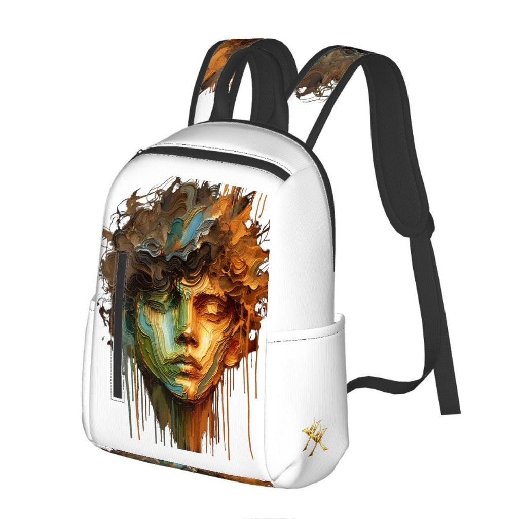 Twill Zipper Front Pocket Backpack- Young boy vision - InervoX
