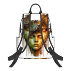Twill Zipper Front Pocket Backpack- Young boy vision - InervoX