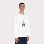 Unisex Crewneck Sweatshirt- Floral Animal Letter A Design - InervoX