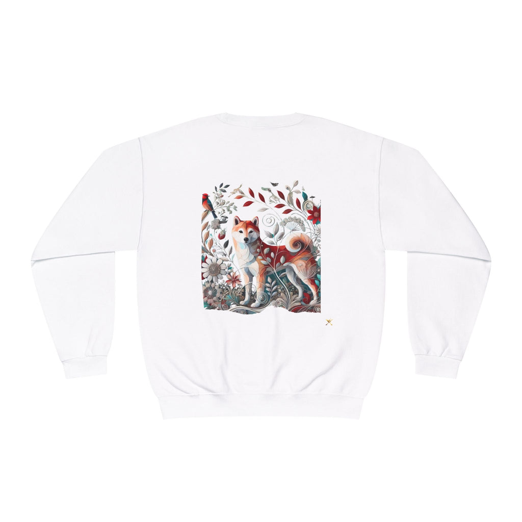 Unisex Crewneck Sweatshirt, Floral Animal Letter C Design - InervoX