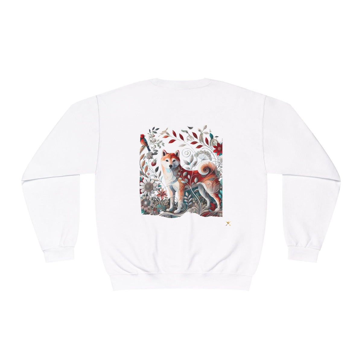 Unisex Crewneck Sweatshirt, Floral Animal Letter C Design - InervoX
