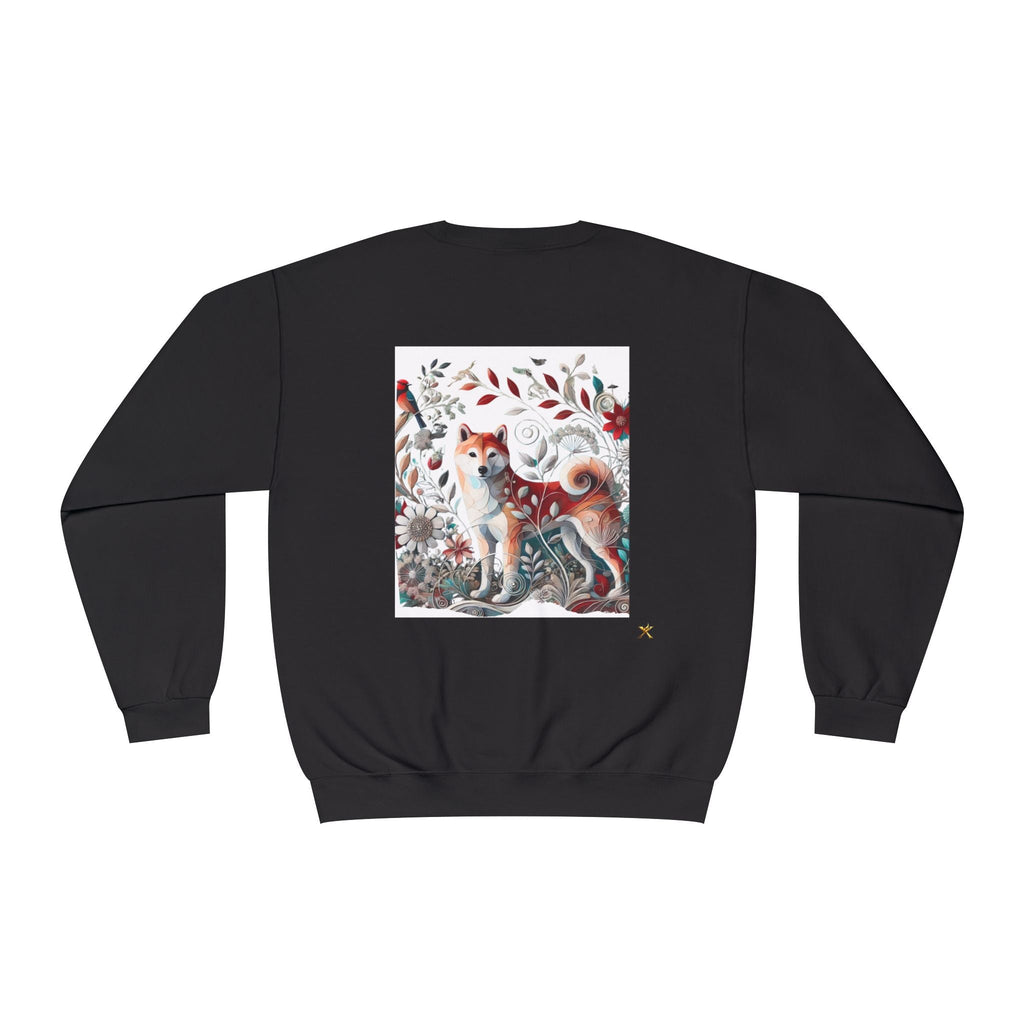Unisex Crewneck Sweatshirt, Floral Animal Letter C Design - InervoX