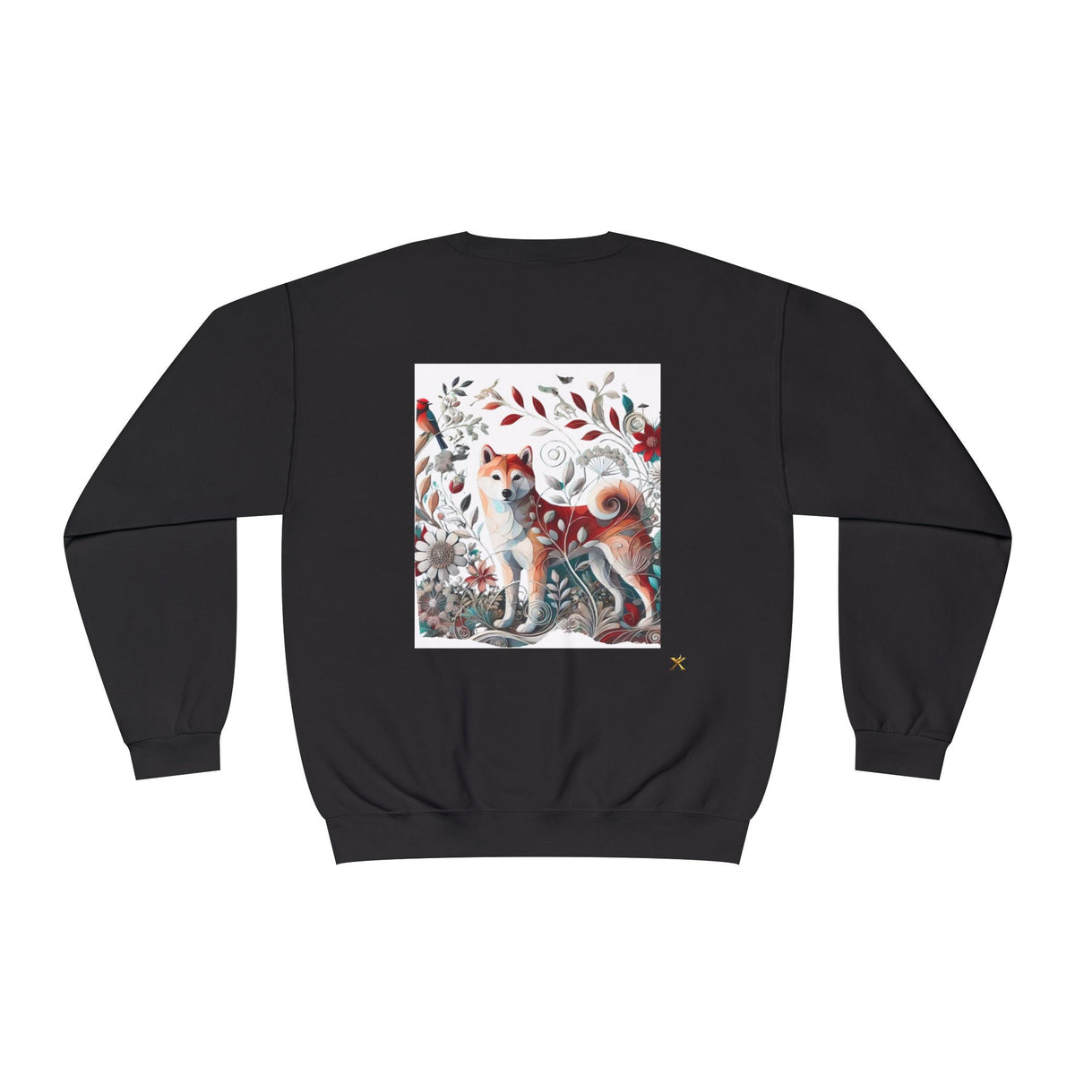 Unisex Crewneck Sweatshirt, Floral Animal Letter C Design - InervoX