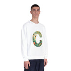 Unisex Crewneck Sweatshirt, Floral Animal Letter C Design - InervoX