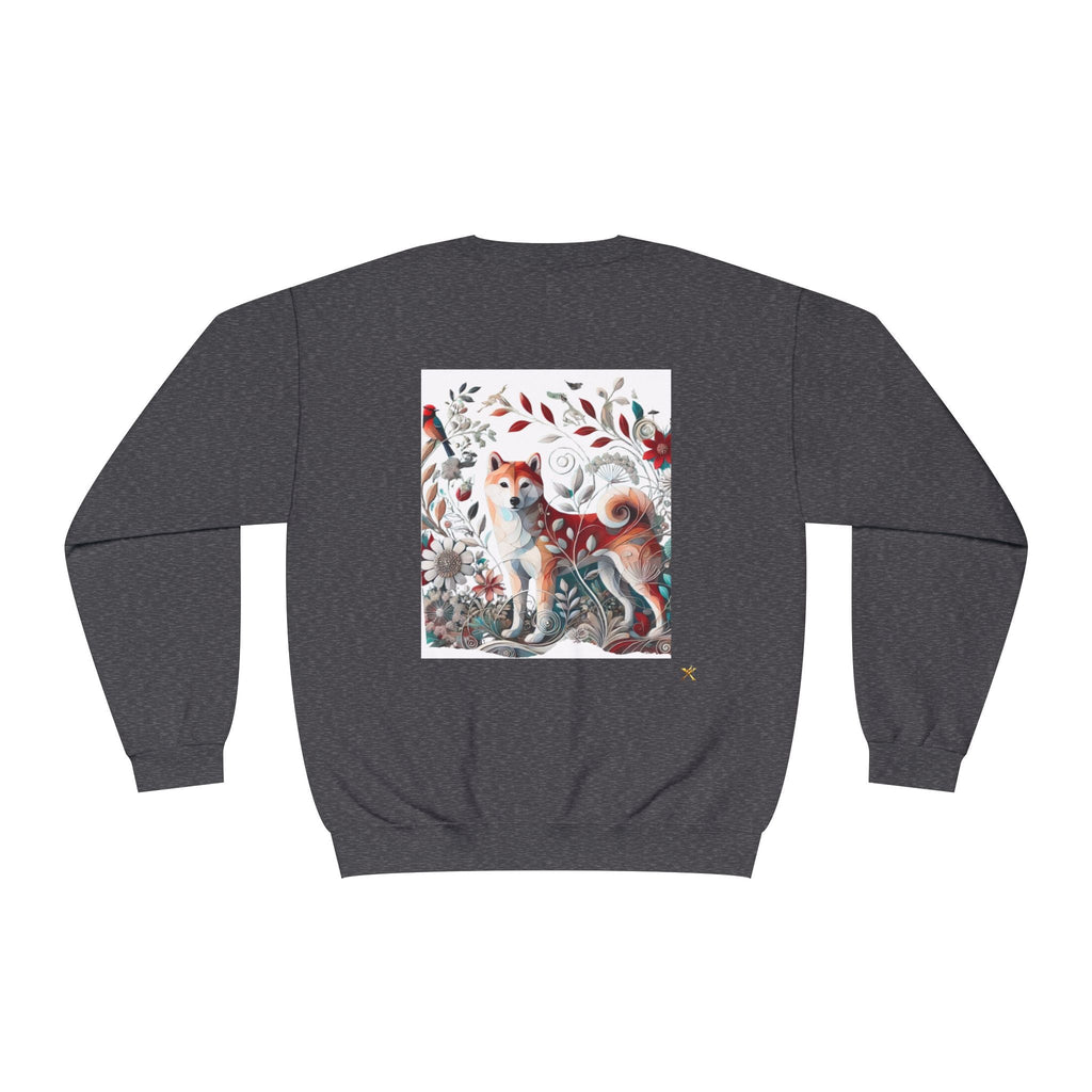 Unisex Crewneck Sweatshirt, Floral Animal Letter C Design - InervoX